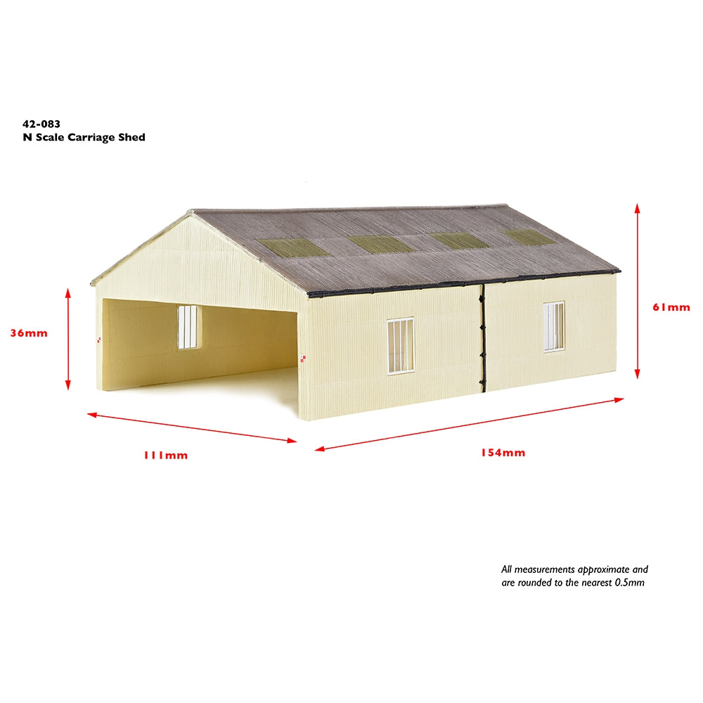 Bachmann 42-083 Scenecraft Carriage Shed - N Gauge