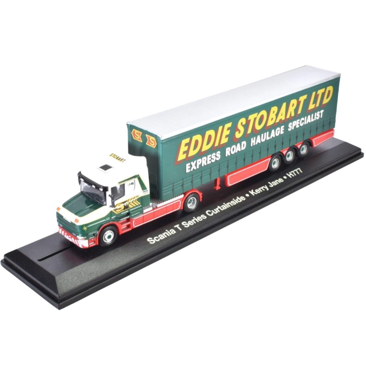 Atlas Editions Scania T Cab Curtainside Trailer Eddie Stobart - 1:76 Scale