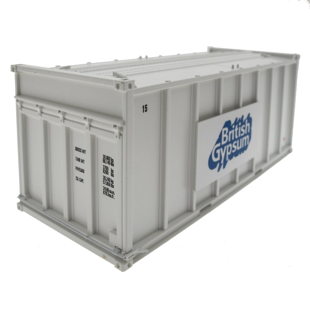 Accurascale Pack of 3 Gypsum 20' Containers - White Containers - Phillips Hobbies