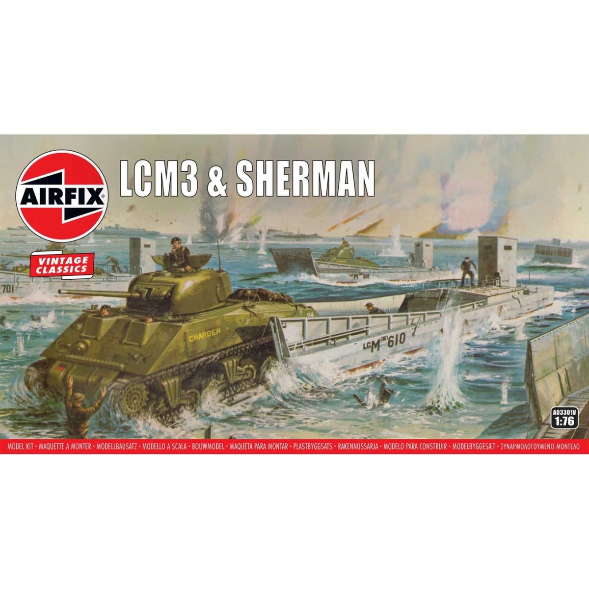 Airfix A03301V LCM3 & Sherman 1:76 - Phillips Hobbies