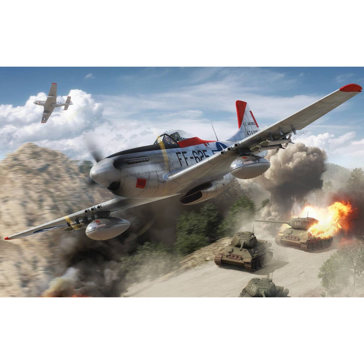 Airfix A05136 North American F51D Mustang 1:48 - Phillips Hobbies