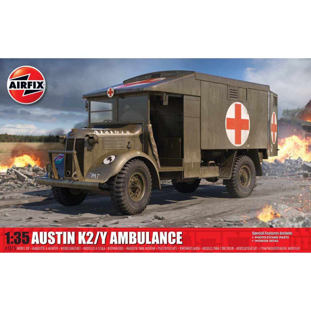 Airfix A1375 Austin K2/Y Ambulance - 1:35 - Phillips Hobbies