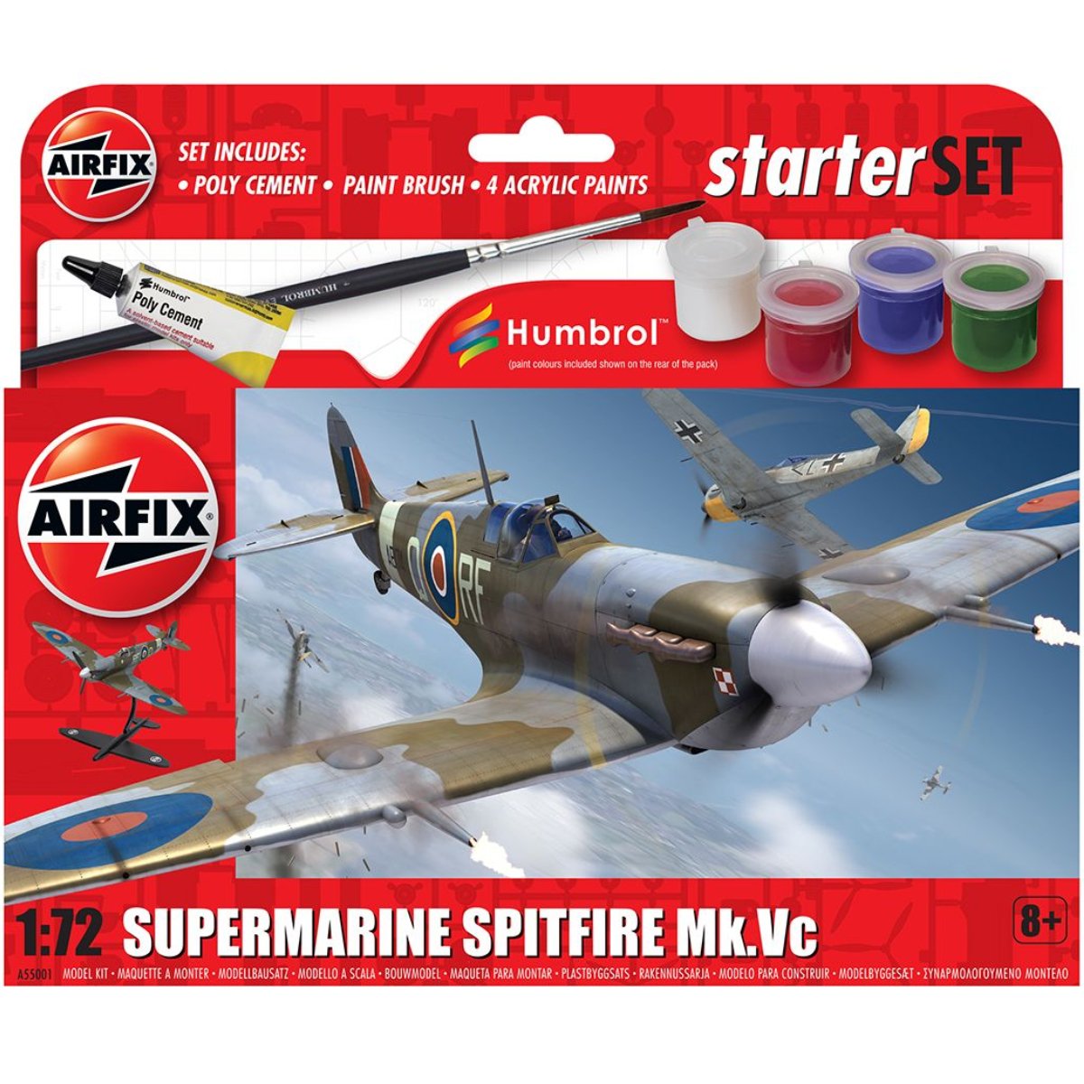 Airfix A55001 Starter Set Supermarine Spitfire MkVc 1:72 - Phillips Hobbies