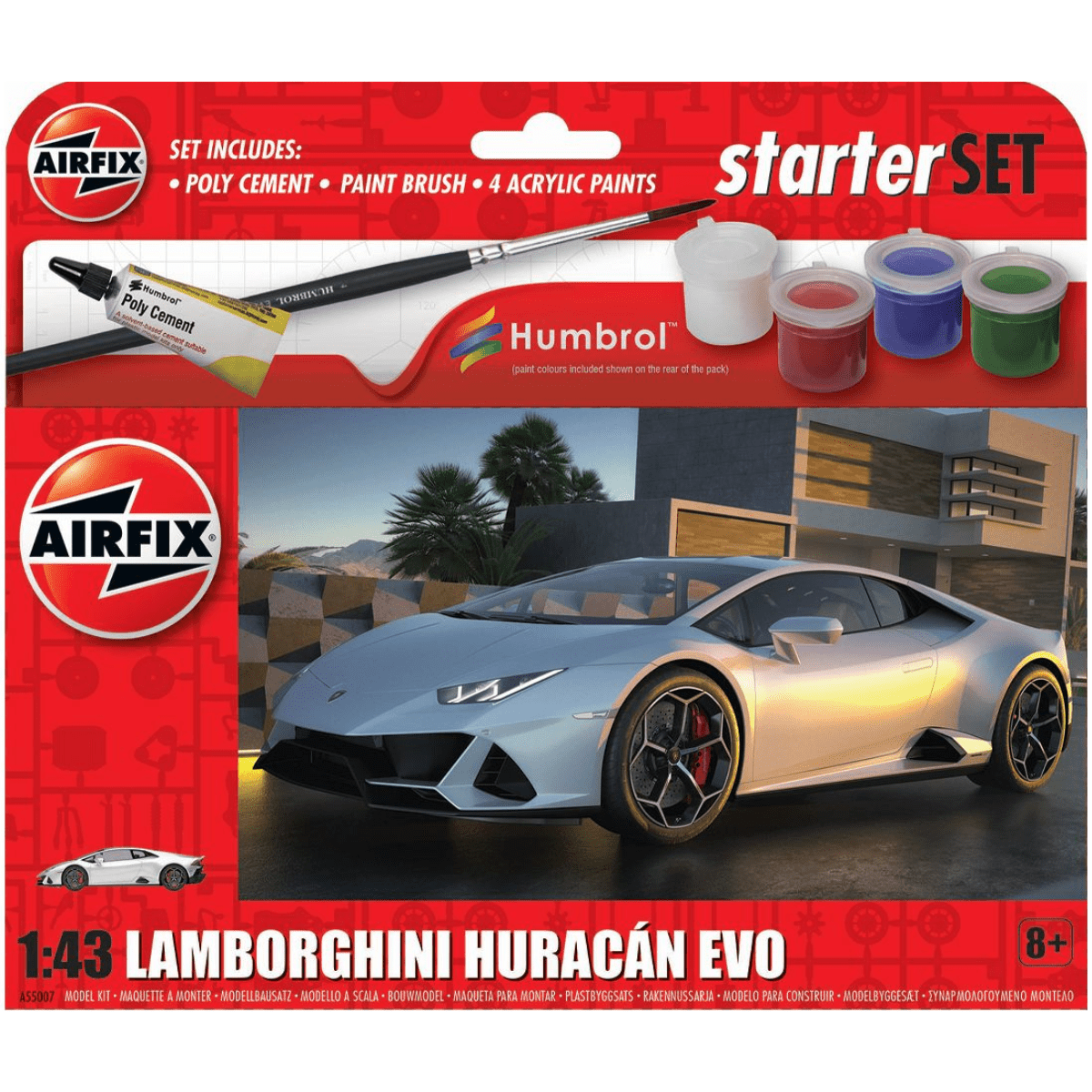 Airfix A55007 Starter Set Lamborghini Huracán EVO 1:43 - Phillips Hobbies