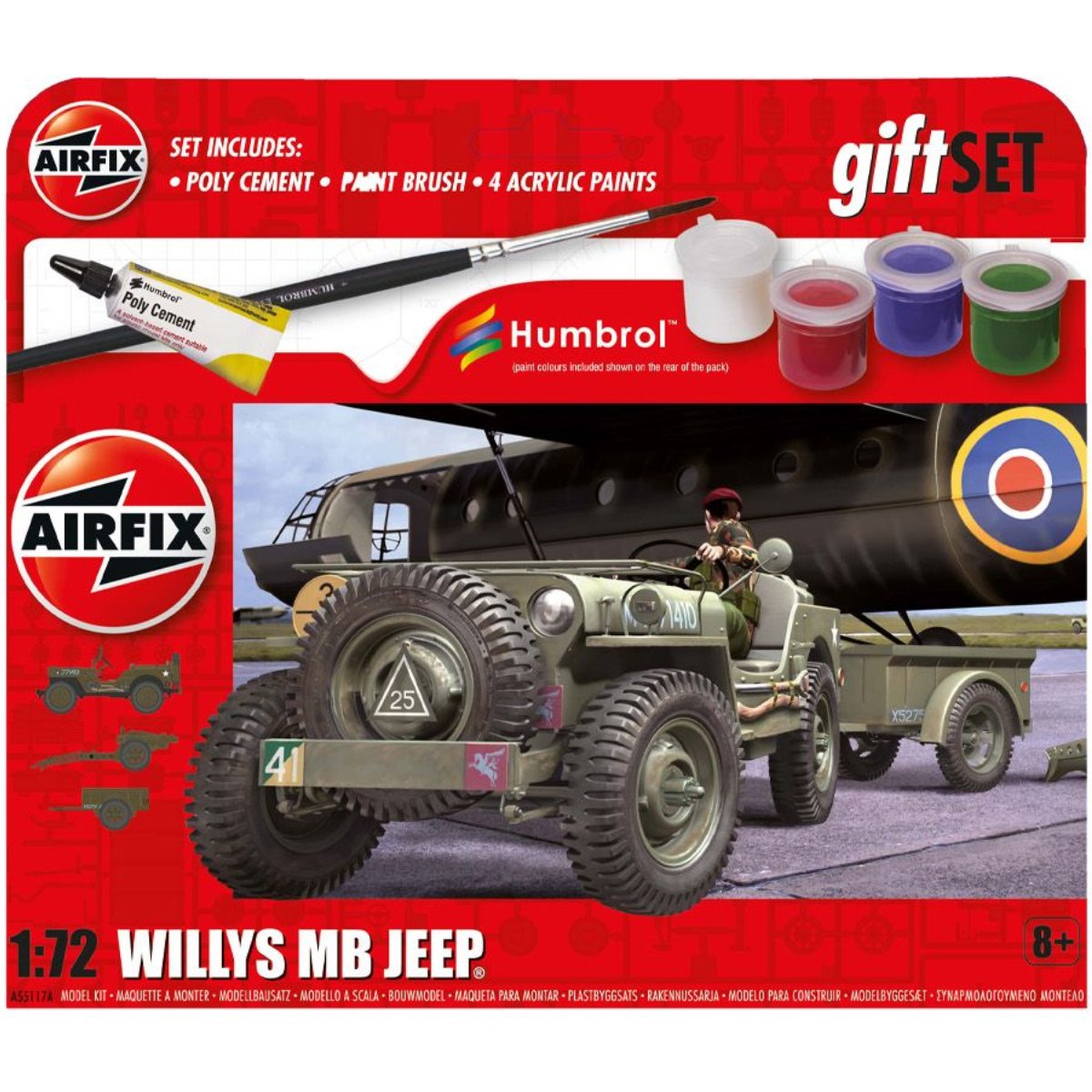 Airfix A55117A Starter Set Willys MB Jeep 1:72 - Phillips Hobbies