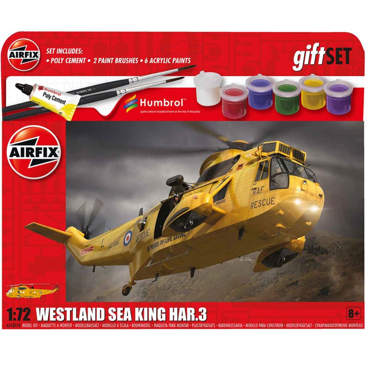 Airfix A55307B Westland Sea King HAR.3 Large Starter Set 1:72 Scale - Phillips Hobbies