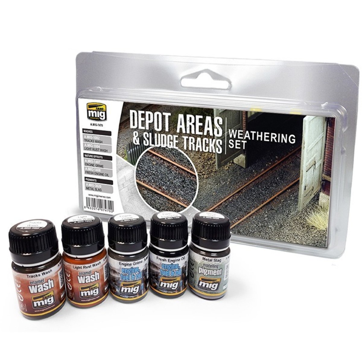 Ammo Mig Depot Areas Sludge Tracks Weathering Set - Phillips Hobbies