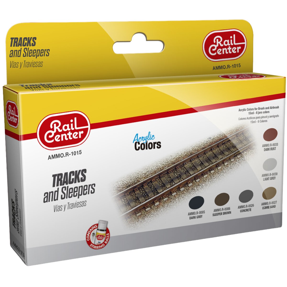 Ammo Mig Rail Center Tracks and Sleepers Set - Phillips Hobbies