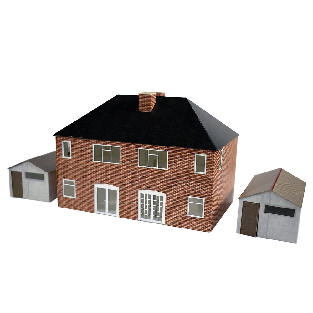 ATD Models 1930s Semi Detached House Card Kit - OO Gauge - Phillips Hobbies