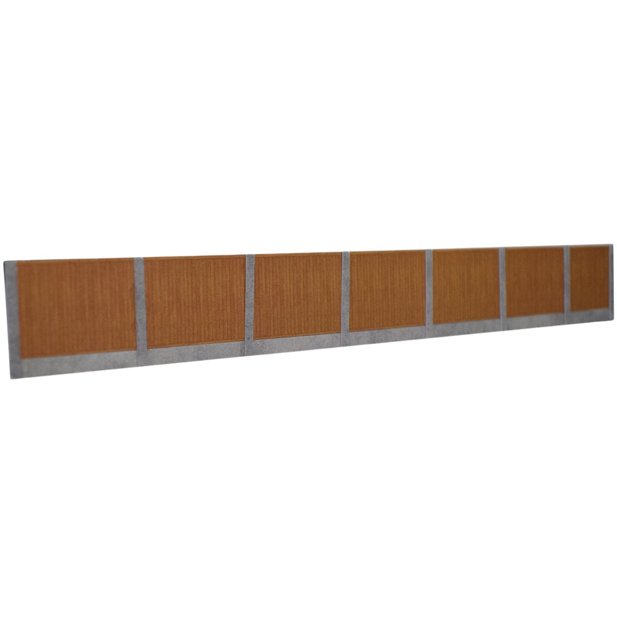 ATD Models Timber Fence with Concrete Posts (Brown) Card Kit - OO Gauge - Phillips Hobbies