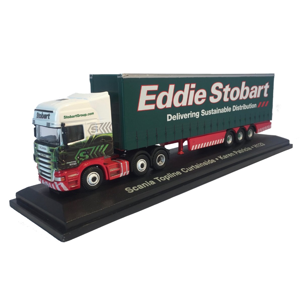 Atlas Editions Scania Topline Curtainside - Eddie Stobart (Karen Patricia) - Phillips Hobbies