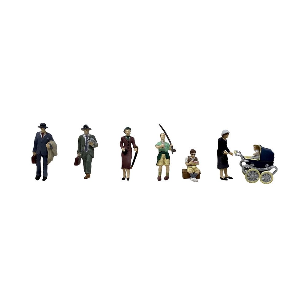 Bachmann 36 - 442 Scenecraft Post - War Era Figures Set B - OO Gauge - Phillips Hobbies