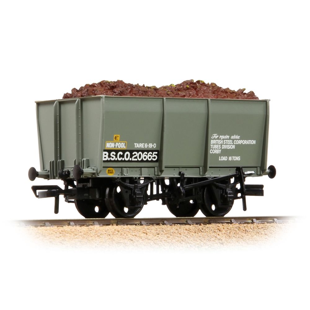 Bachmann 37 - 400B 16T Steel Slope - Sided Tippler Mineral Wagon BSC Grey [WL] - OO Gauge - Phillips Hobbies