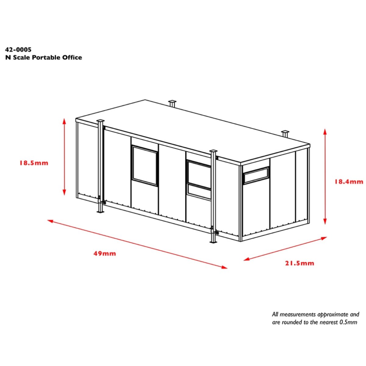 Bachmann 42 - 0005 Scenecraft Portable Office - N Gauge - Phillips Hobbies