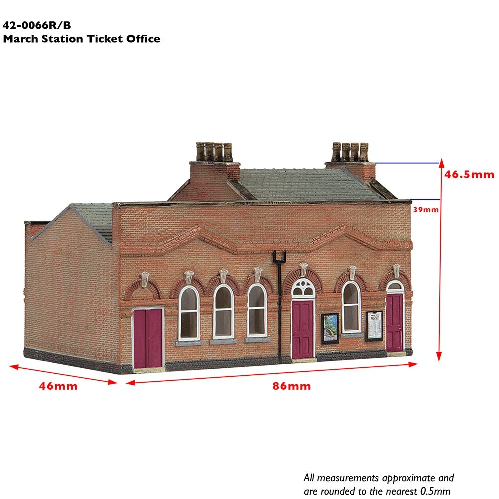 Bachmann 42 - 0066B Scenecraft March Station Ticket Office Blue - N Gauge - Phillips Hobbies