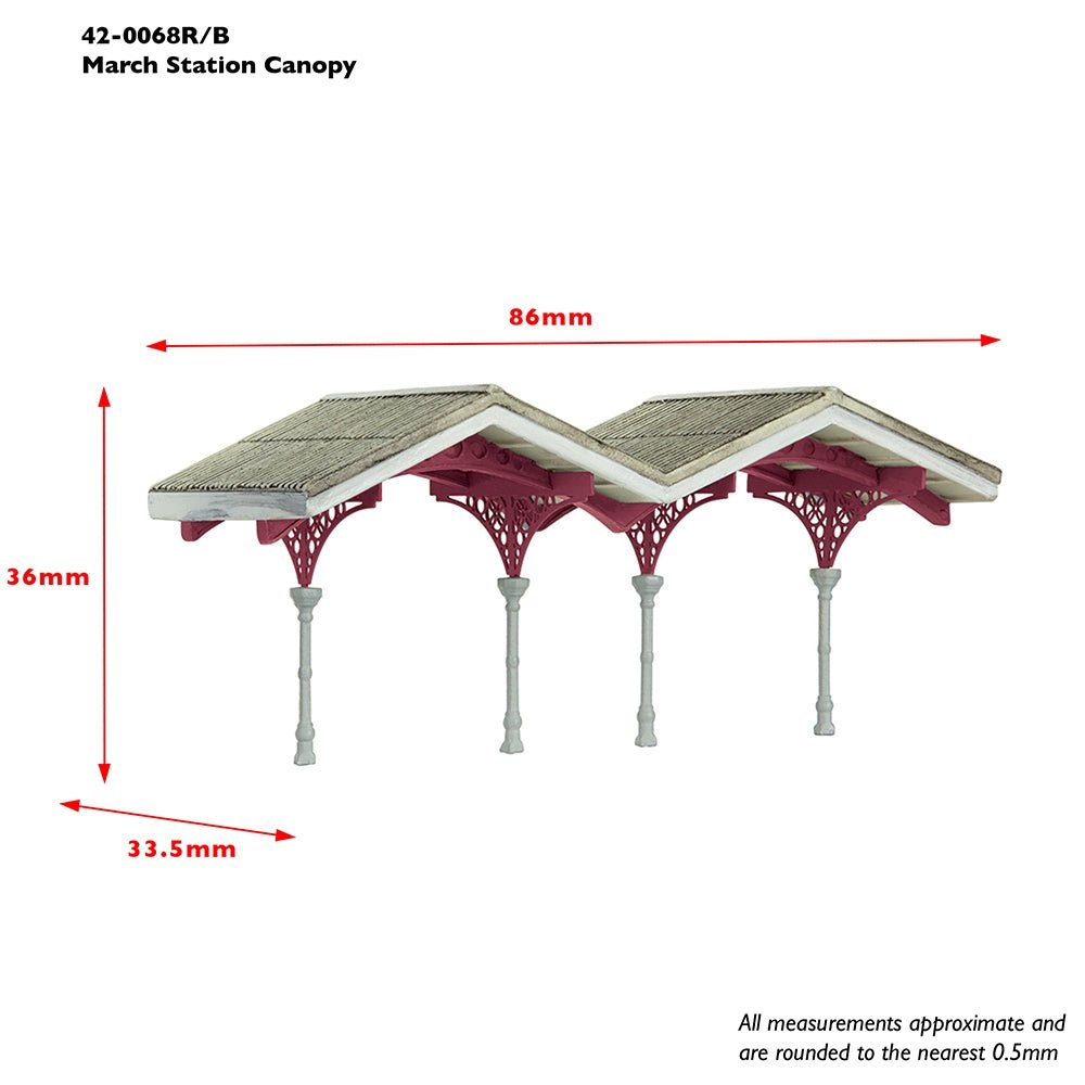 Bachmann 42 - 0068B Scenecraft March Station Canopy Blue - N Gauge - Phillips Hobbies