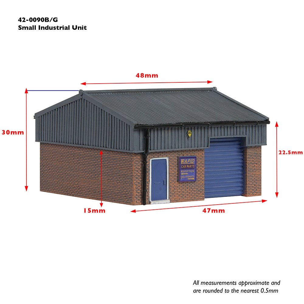 Bachmann 42 - 0090B Scenecraft Small Industrial Unit Blue - N Gauge - Phillips Hobbies