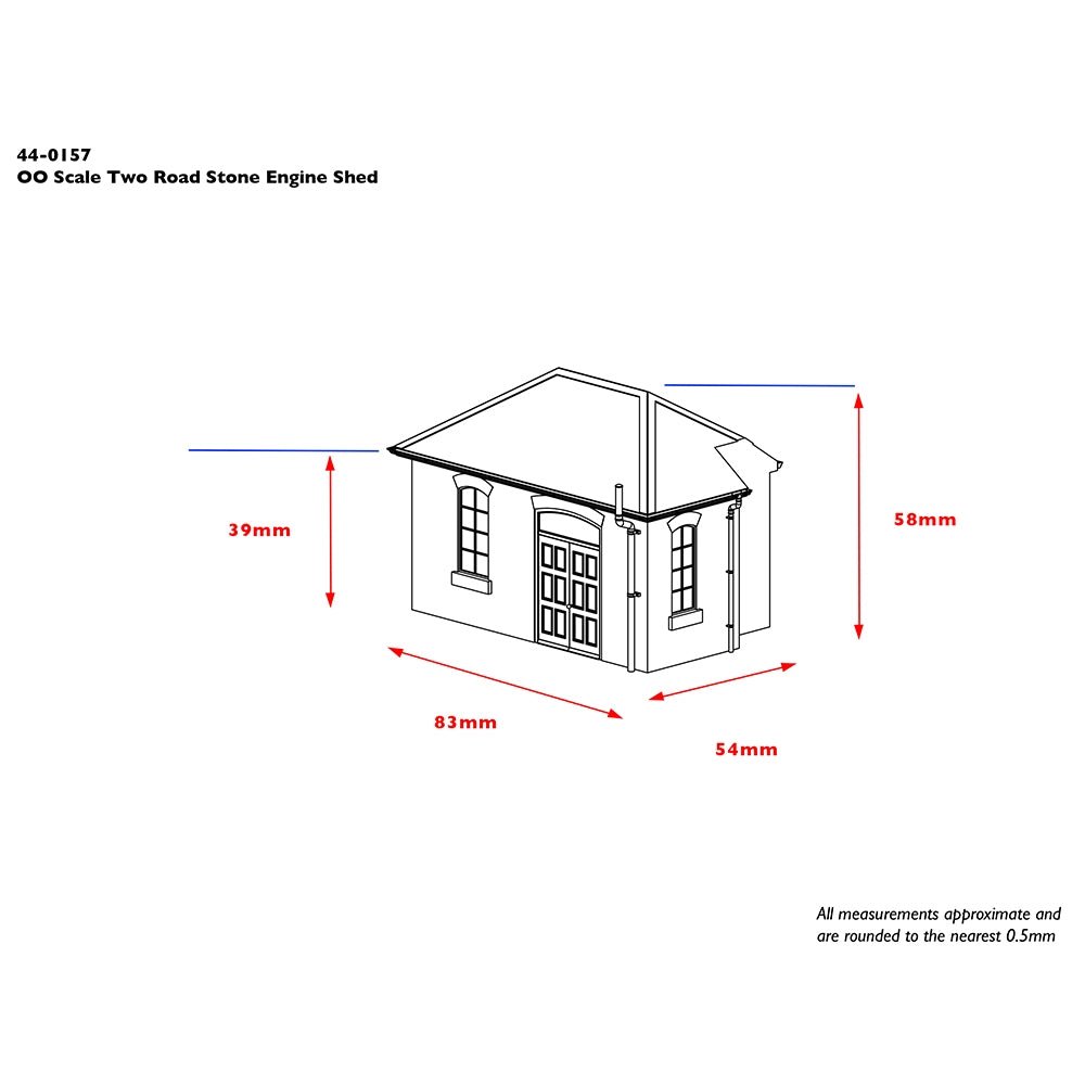 Bachmann 44 - 0157 Scenecraft Two Road Stone Engine Shed - OO Gauge - Phillips Hobbies