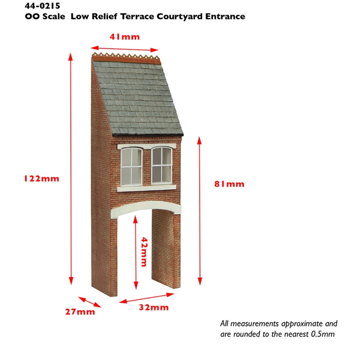 Bachmann 44 - 0215 Scenecraft Low Relief Terrace Courtyard Entrance - OO Gauge - Phillips Hobbies