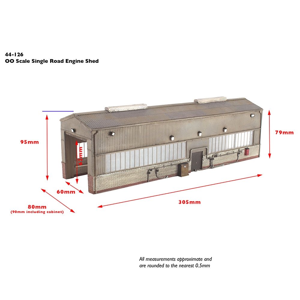 Bachmann 44 - 126 Scenecraft Single Road Servicing Shed - OO Gauge - Phillips Hobbies