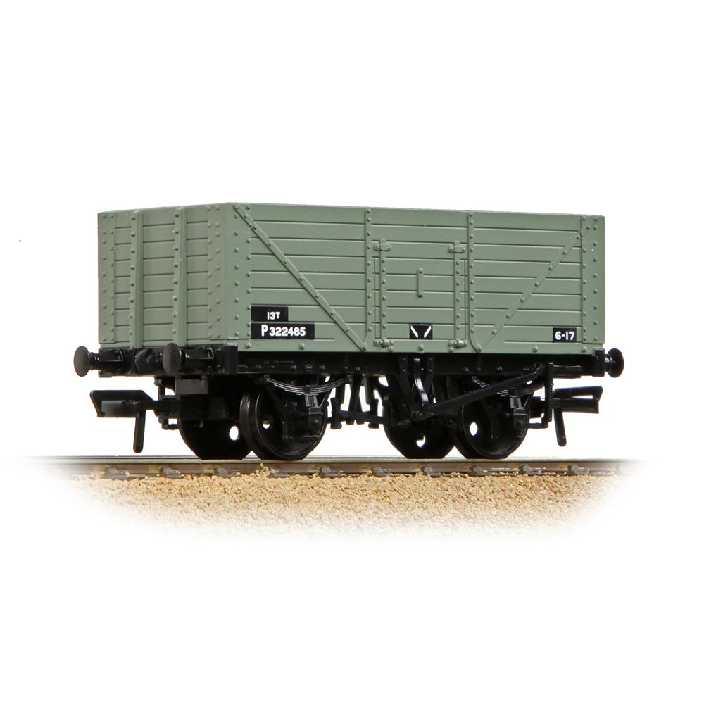 Bachmann 8 Plank Fixed End Wagon BR Grey (Early) - OO Gauge - Phillips Hobbies