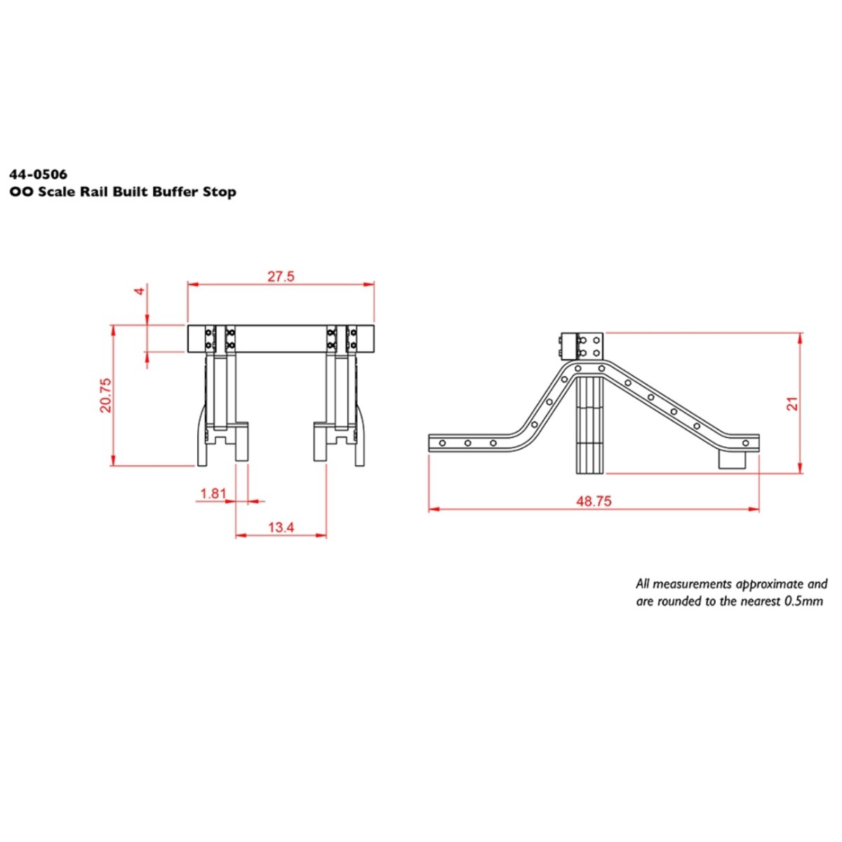 Bachmann Rail Built Buffer Stops (x2) - OO Gauge - Phillips Hobbies