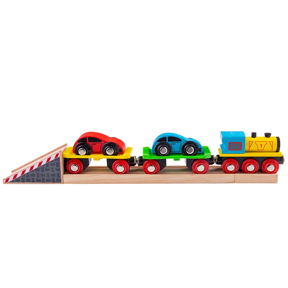 Bigjigs Car Loader - Wooden Train Set Accessory - Phillips Hobbies