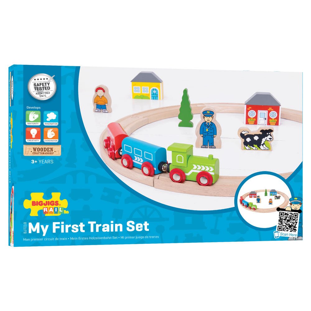 Bigjigs My First Train Set - Wooden Train Set - Phillips Hobbies