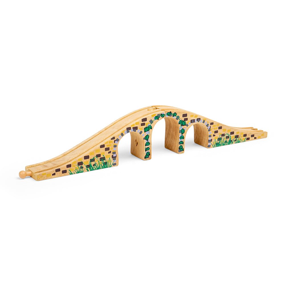 Bigjigs Three Arch Bridge - Wooden Train Set Accessory - Phillips Hobbies