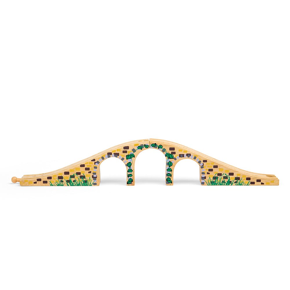 Bigjigs Three Arch Bridge - Wooden Train Set Accessory - Phillips Hobbies