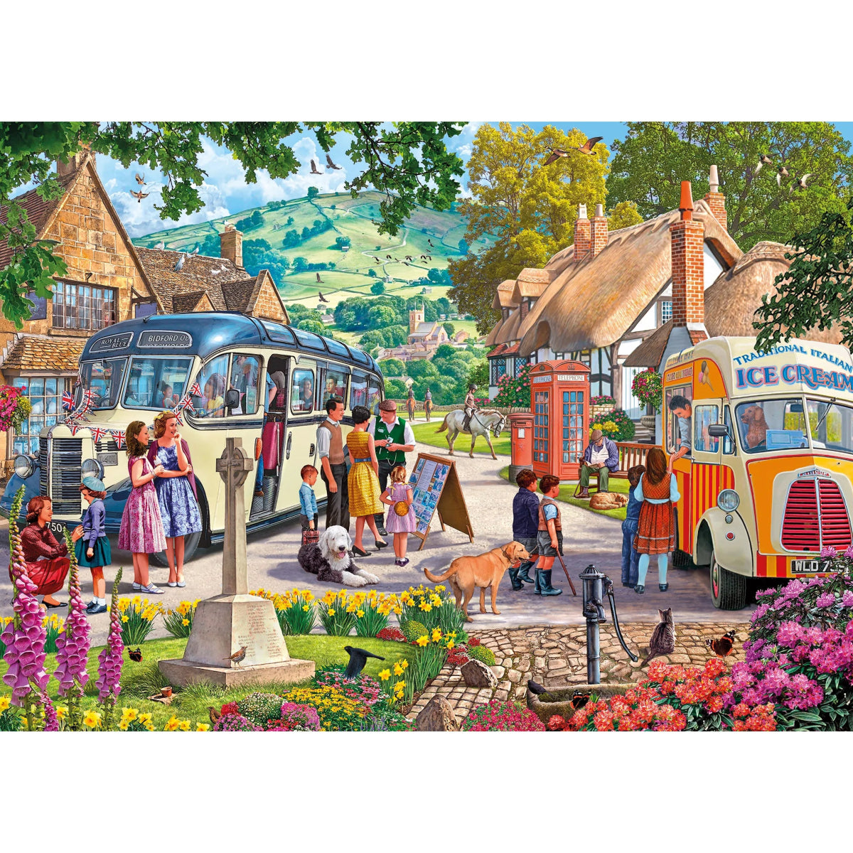 Boarding the Bus - Gibsons 1000 Piece Jigsaw Puzzle - Phillips Hobbies