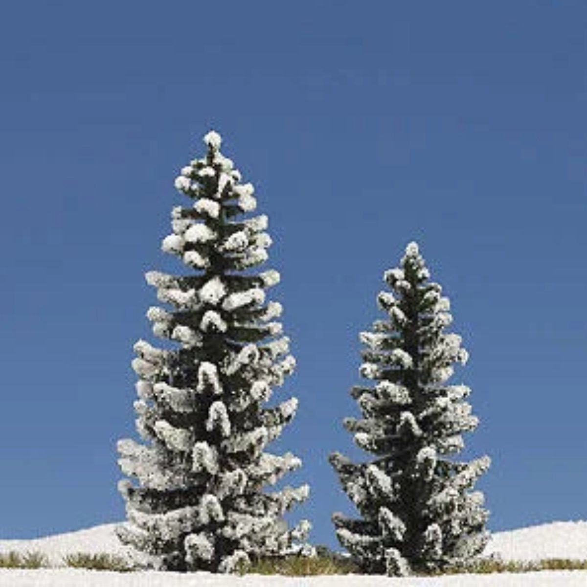 Busch 6152 Snow Covered Spruce Trees Pack of 2 - OO / HO Gauge - Phillips Hobbies