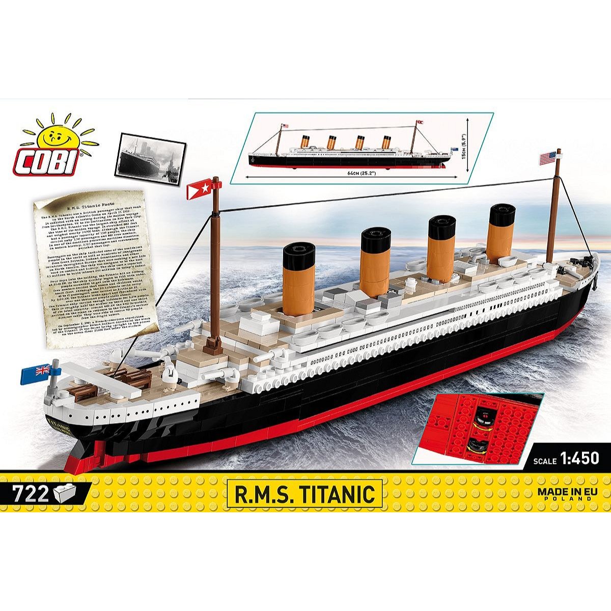 COBI 1929 RMS Titanic 1:450 Scale Brick Model 722pcs - Phillips Hobbies