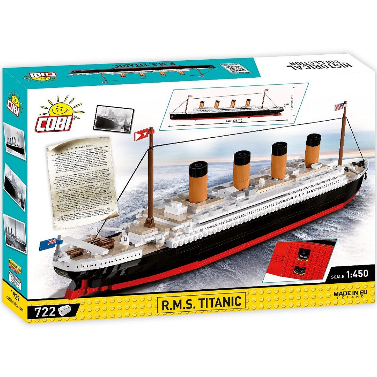 COBI 1929 RMS Titanic 1:450 Scale Brick Model 722pcs - Phillips Hobbies