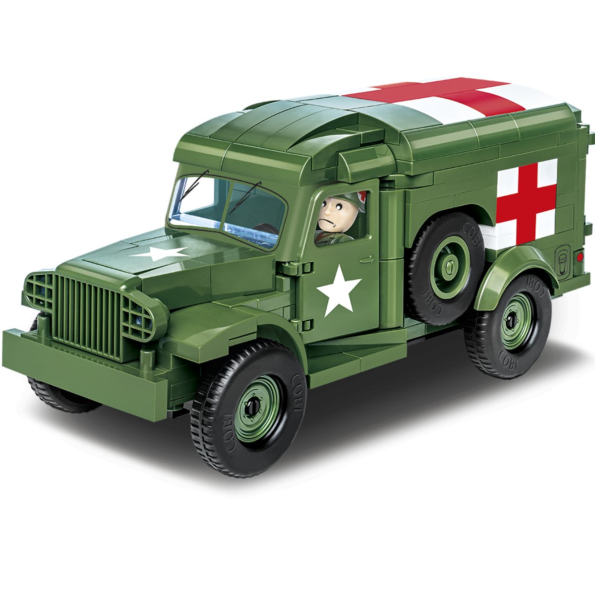 COBI 2257 Dodge WC - 54 Ambulance 1:35 Scale Brick Model 293pcs - Phillips Hobbies