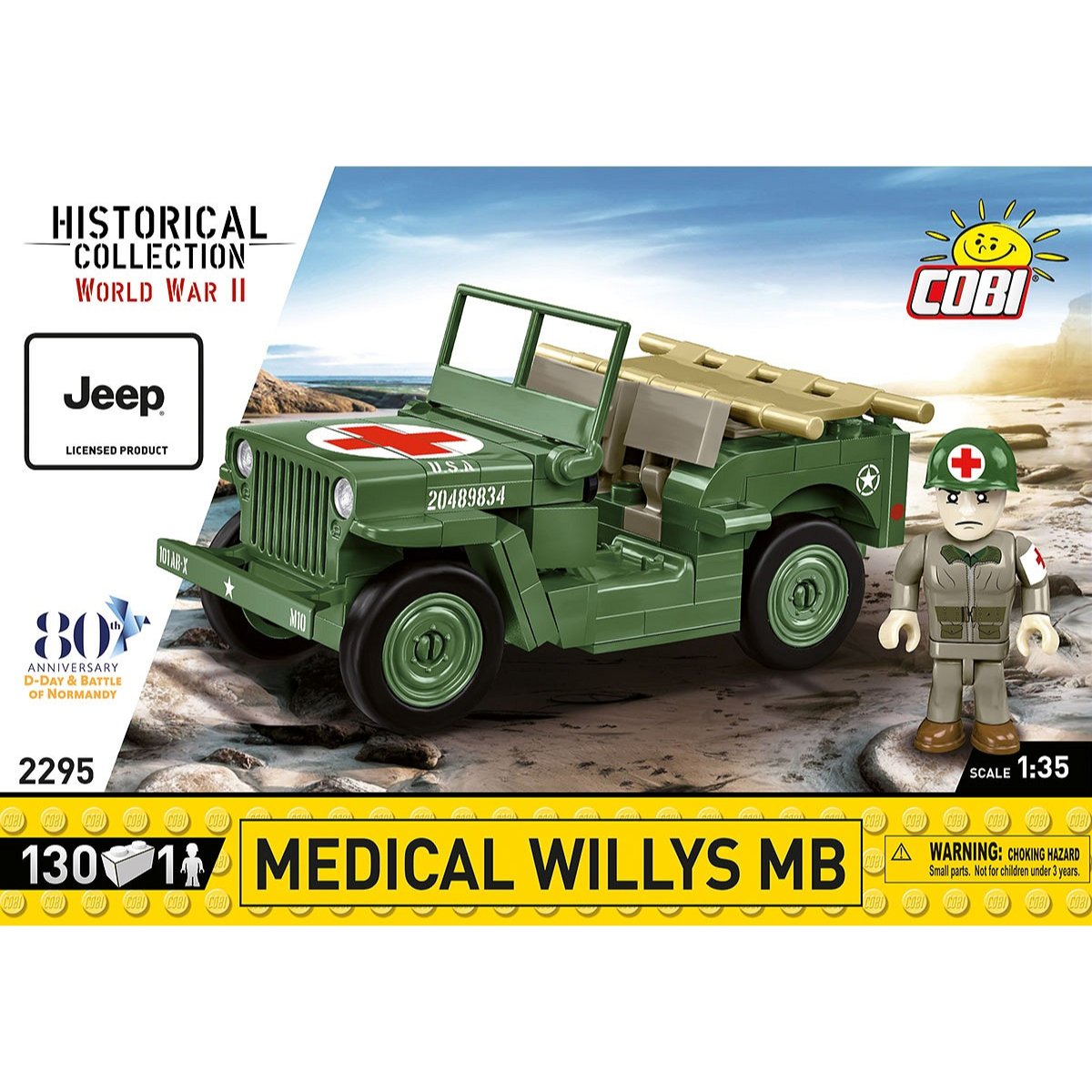 COBI 2295 Medical Willys MB 1:35 Scale Brick Model 130pcs - Phillips Hobbies