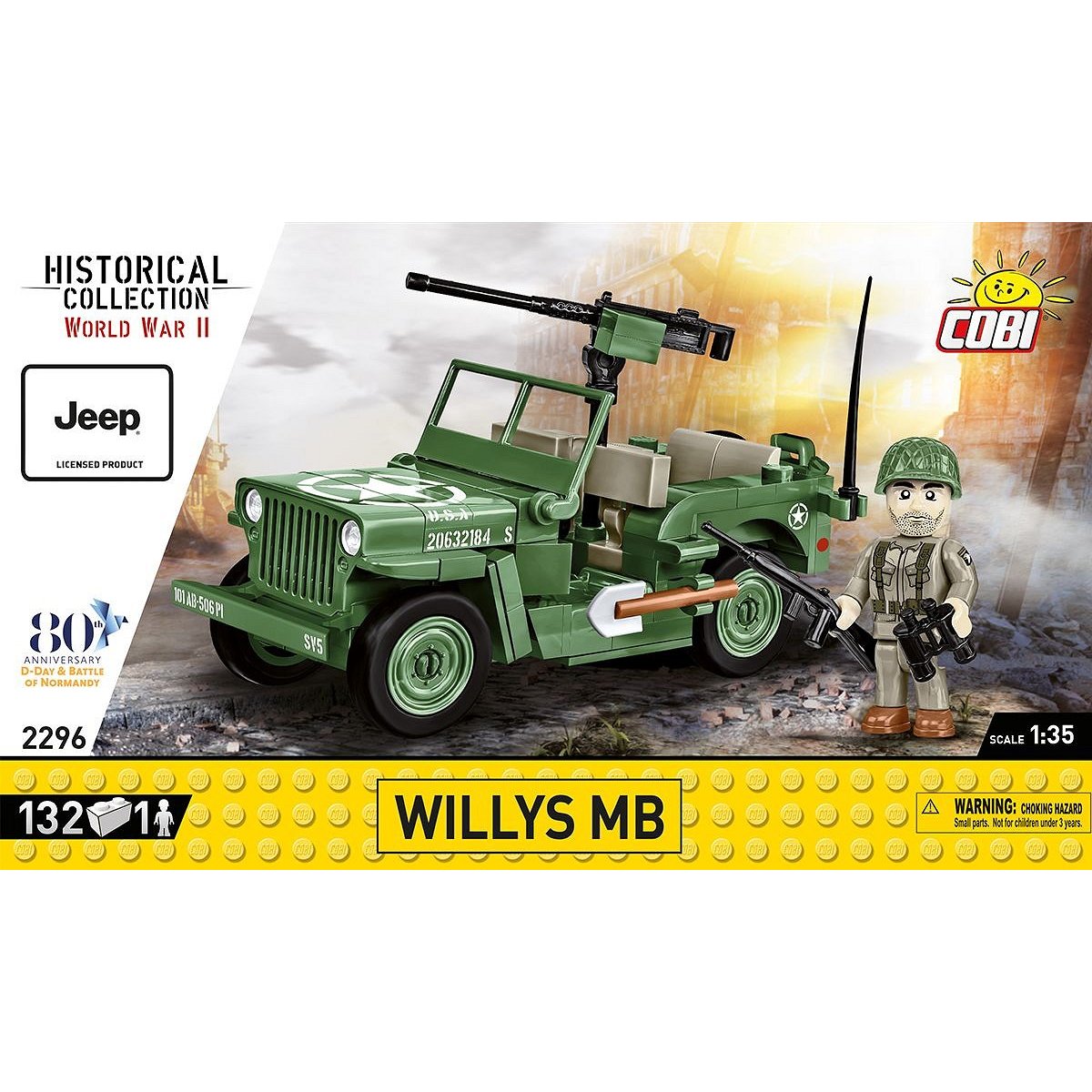 COBI 2296 Willys MB 1:35 Scale Brick Model 132pcs - Phillips Hobbies