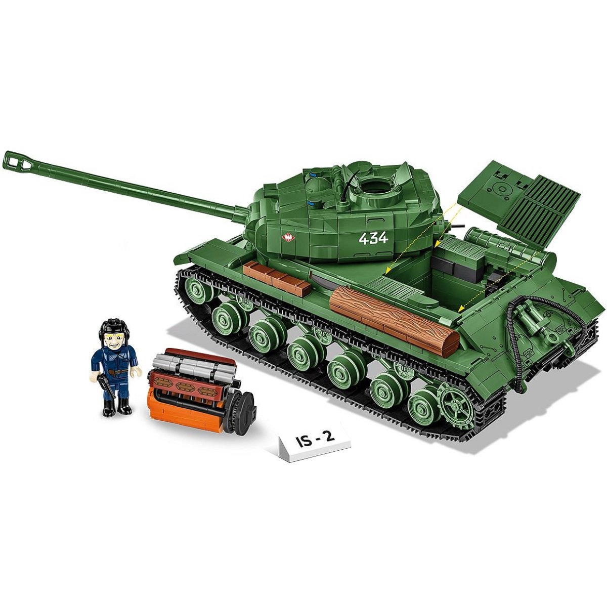 COBI 2578 WWII IS - 2 Heavy Tank 1:28 Scale Brick Model 1051pcs - Phillips Hobbies