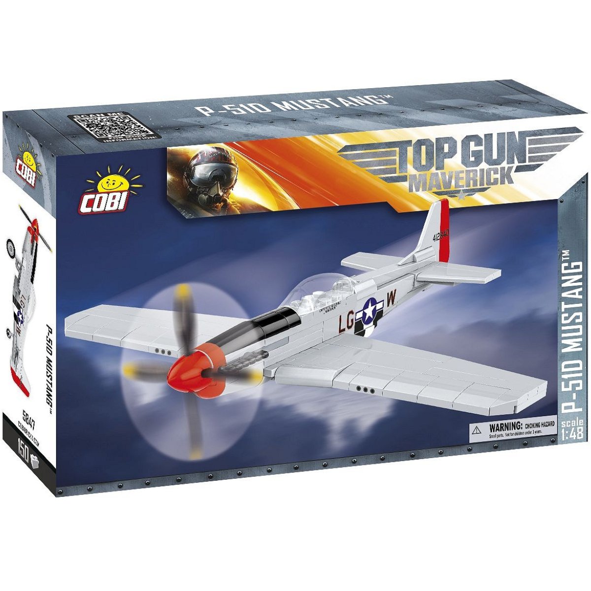 COBI 5847 P - 51D Mustang™ Top Gun 1:48 Scale Brick Model 150pcs - Phillips Hobbies