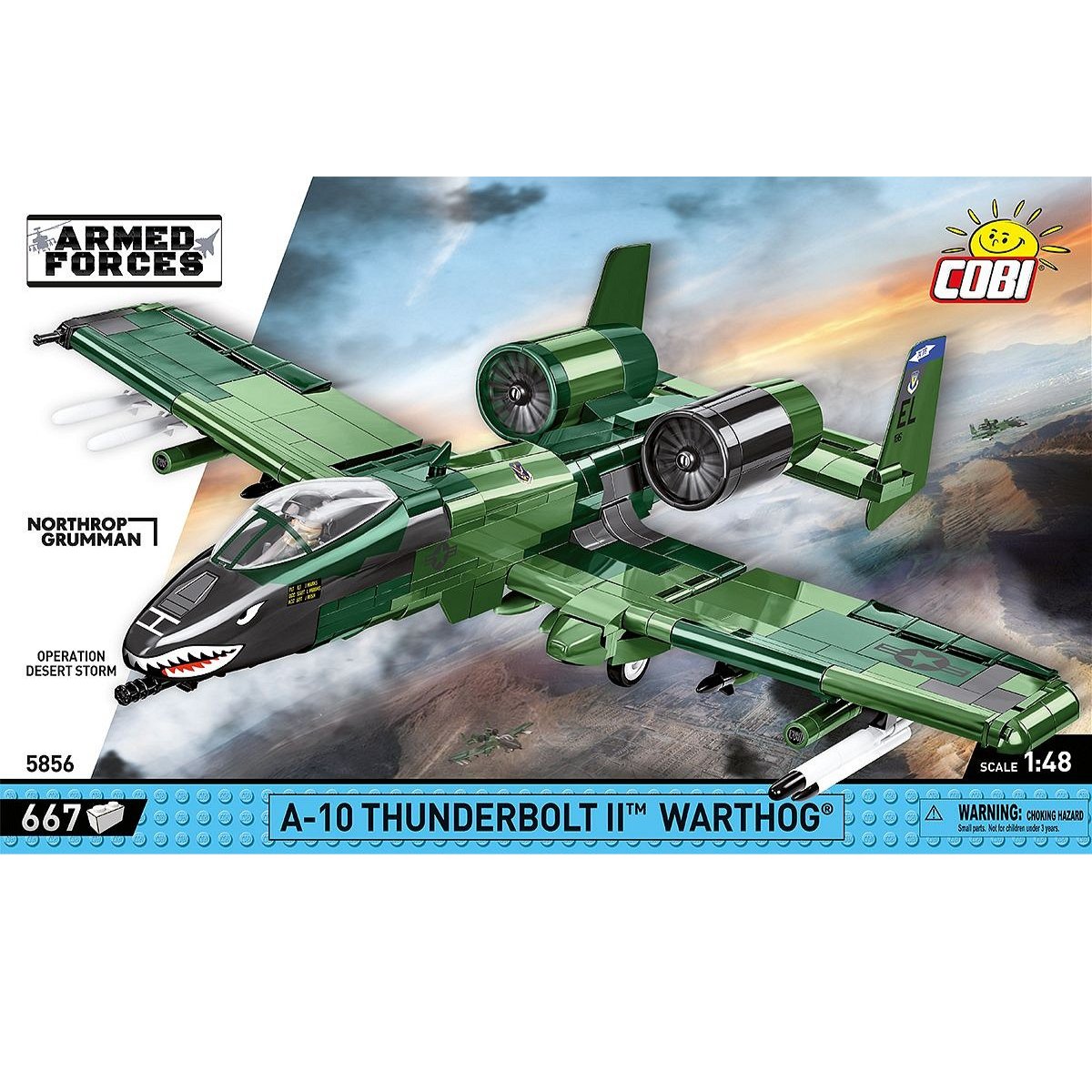 COBI 5856 A - 10 Thunderbolt II Warthog 1:48 Scale Brick Model 667pcs - Phillips Hobbies