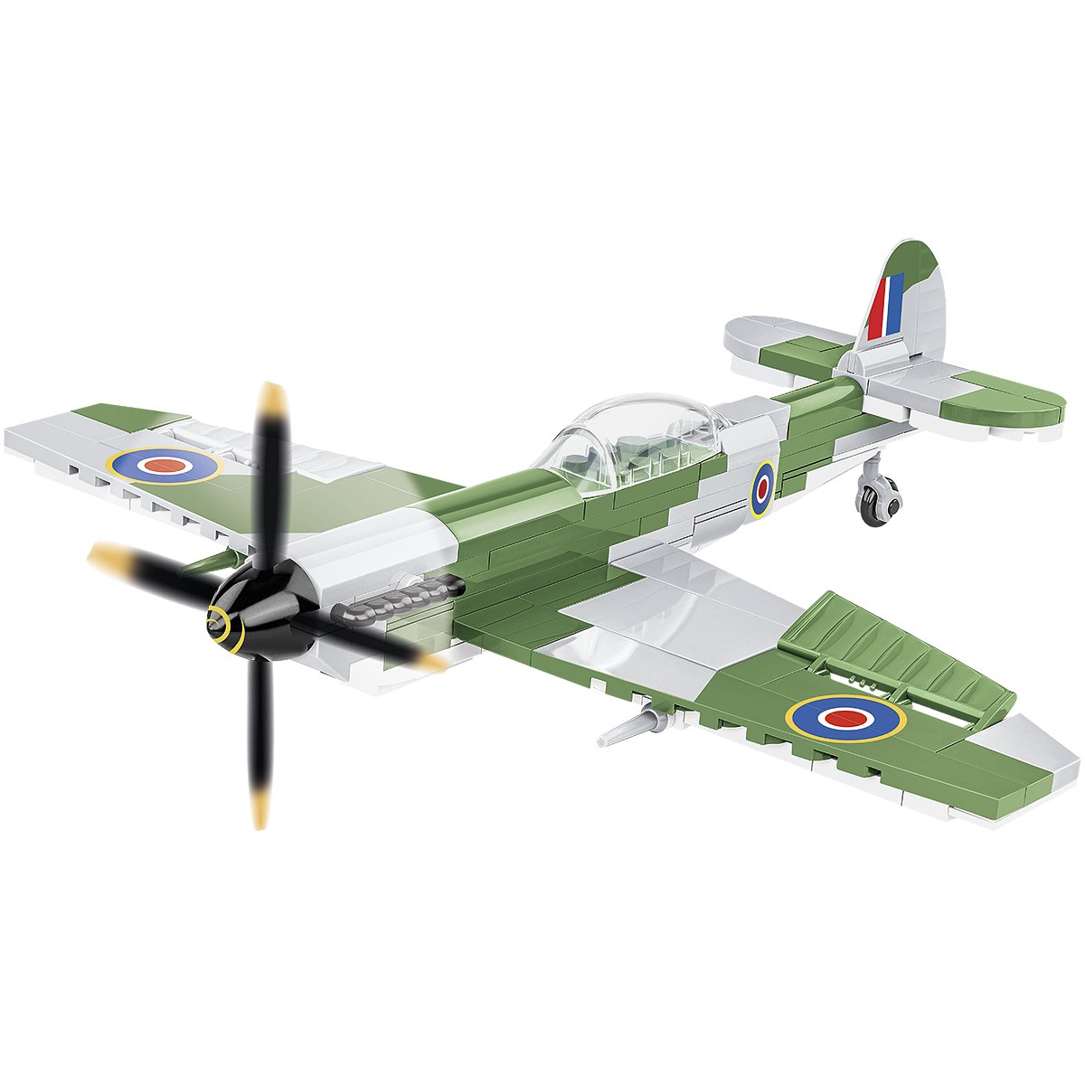 COBI 5865 Spitfire Mk. XVI Bubbletop 1:48 Scale Brick Model Plane 152pcs - Phillips Hobbies