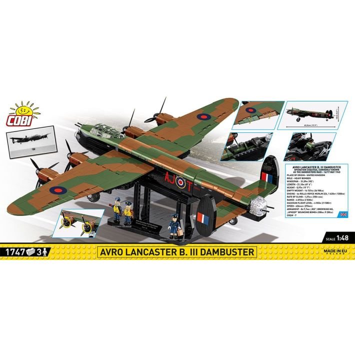 COBI Avro Lancaster B. III Dambuster Executive Edition - 1:48 Scale Brick Model 1747pcs - Phillips Hobbies