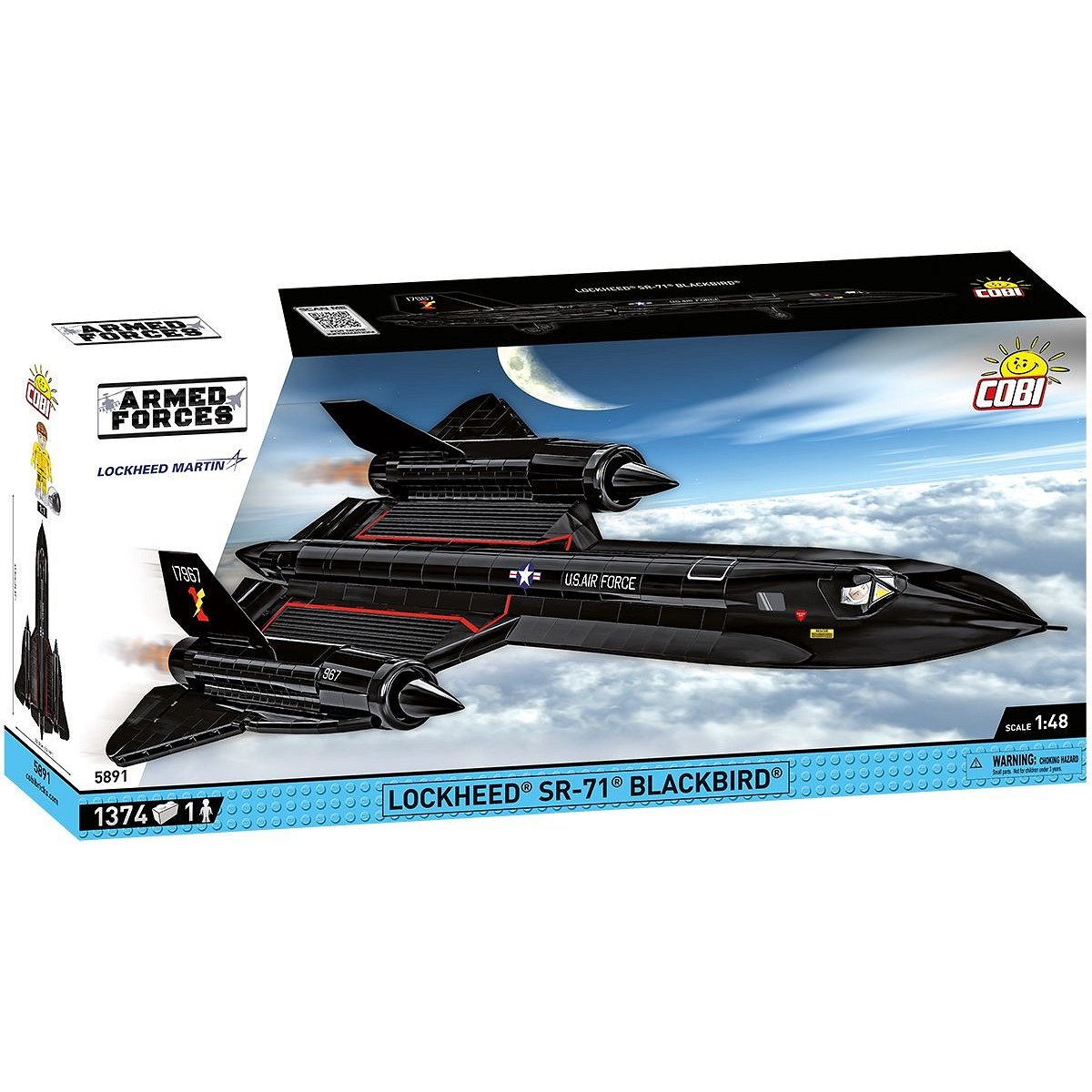 COBI Lockheed SR - 71 Blackbird 1:48 Scale Brick Model 1374pcs - Phillips Hobbies