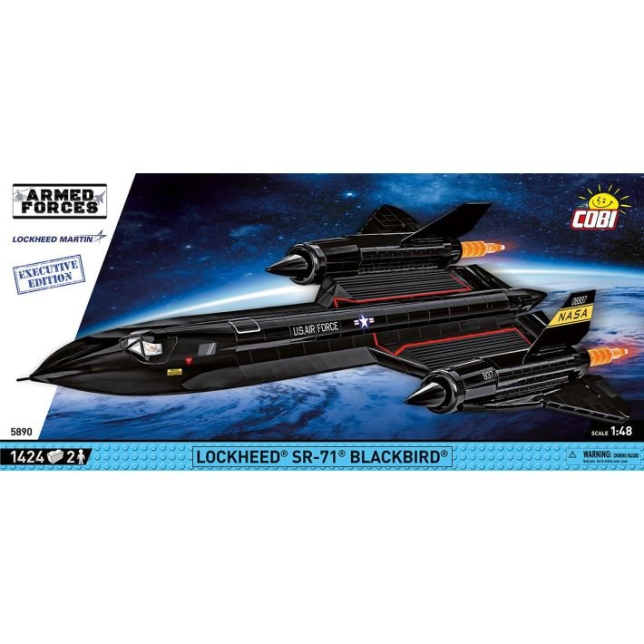 COBI Lockheed SR - 71 Blackbird Executive Edition - 1:48 Scale Brick Model 1424pcs - Phillips Hobbies