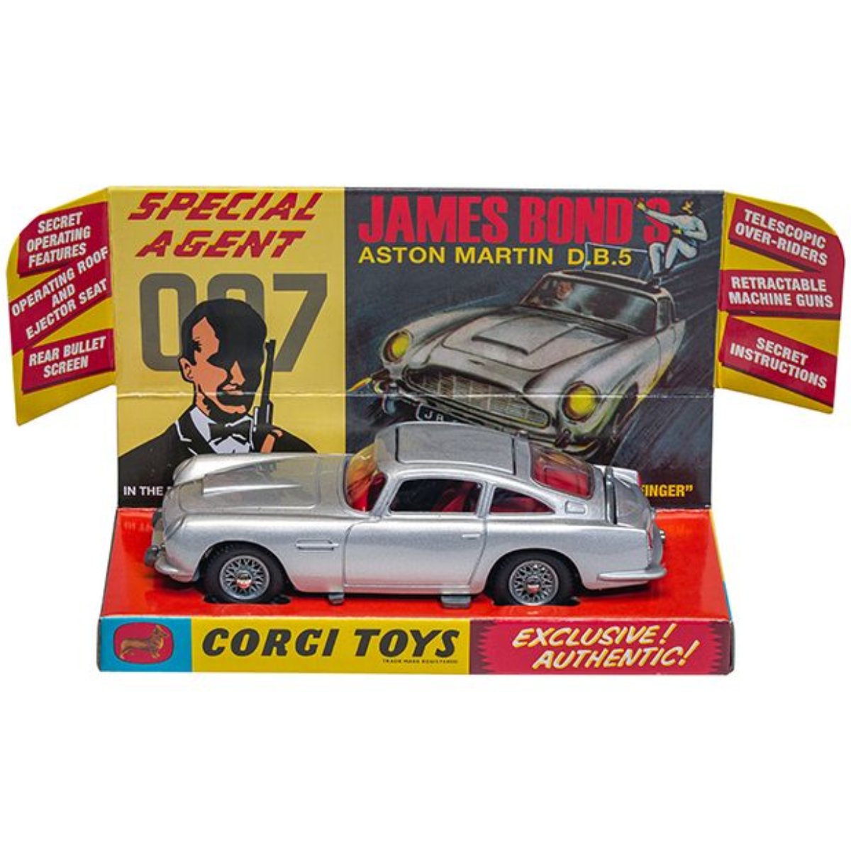 Corgi RT26101S James Bond Aston Martin DB5 – Silver - Phillips Hobbies