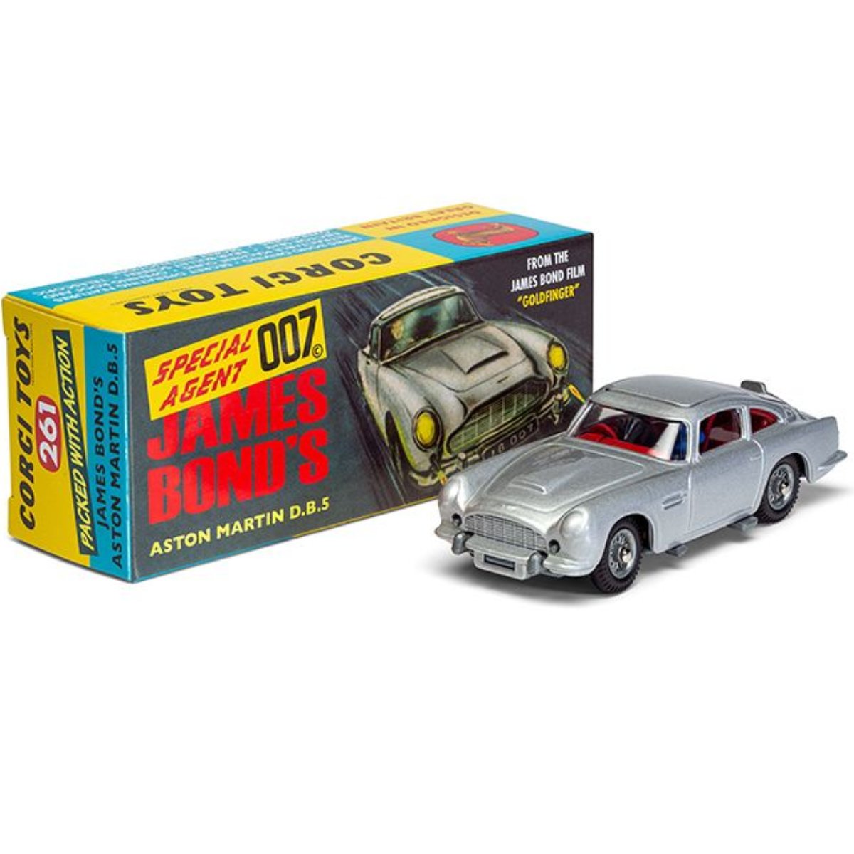 Corgi RT26101S James Bond Aston Martin DB5 – Silver - Phillips Hobbies