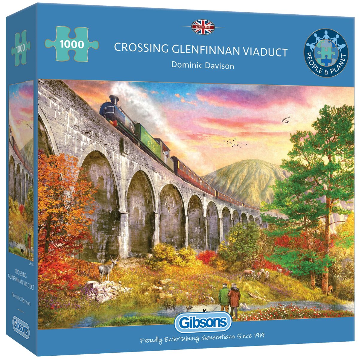 Crossing Glenfinnan Viaduct - Gibsons 1000 Piece Jigsaw Puzzle - Phillips Hobbies