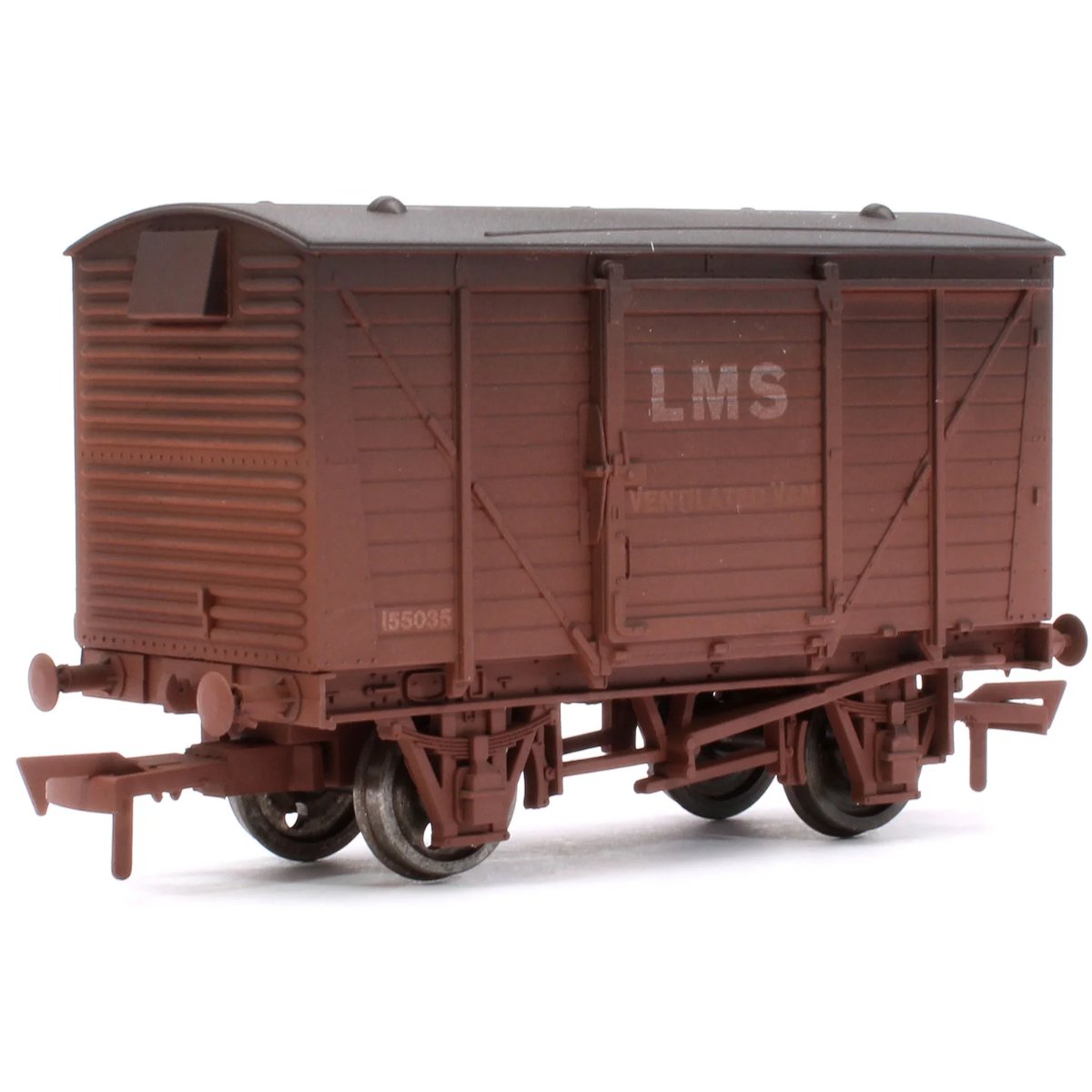 Dapol 4F - 011 - 119 Ventilated Van LMS Bauxite 155035 Weathered - OO Gauge - Phillips Hobbies