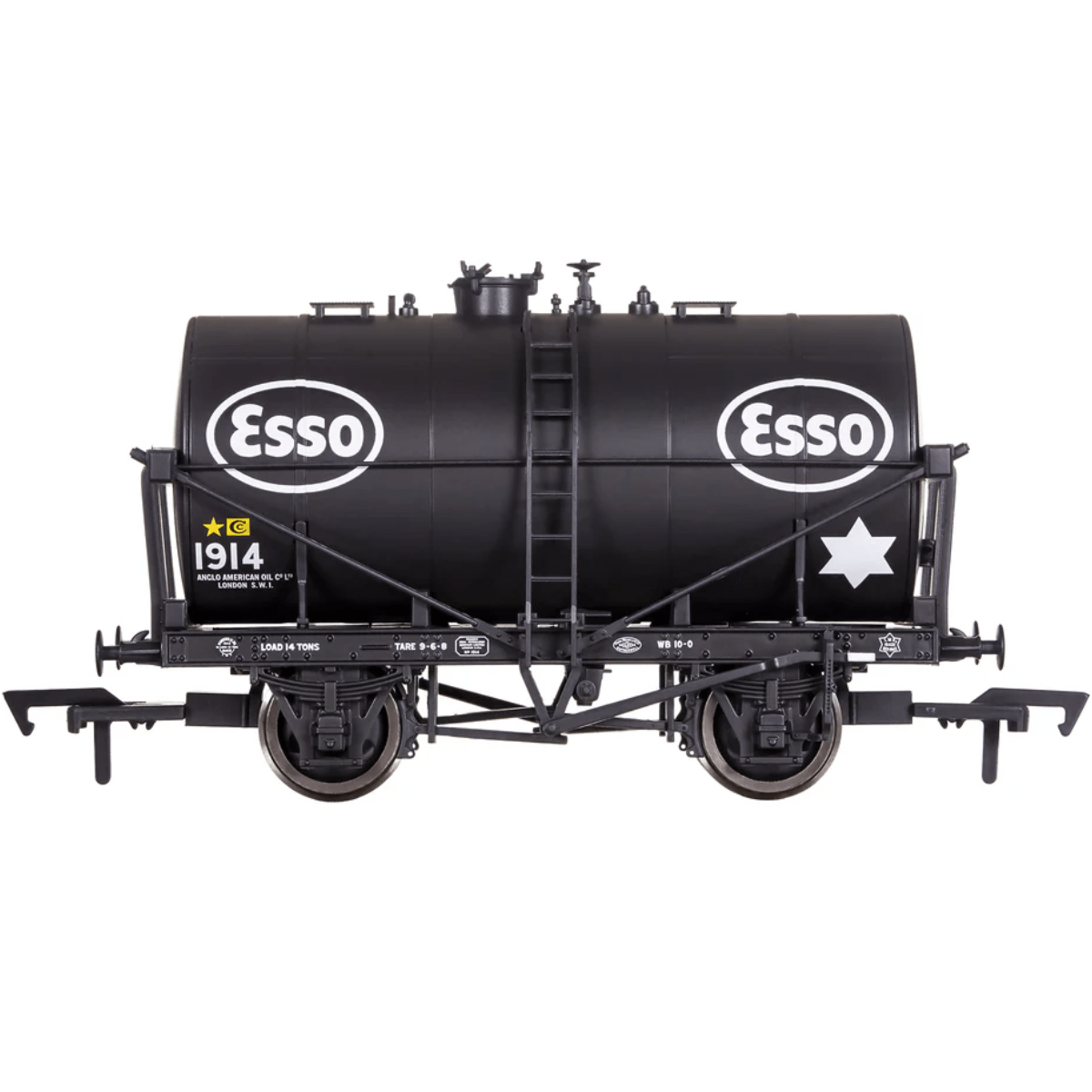 Dapol 4F - 059 - 004 14T Tank Wagon Class B Shell Esso Black 1914 - OO Gauge - Phillips Hobbies