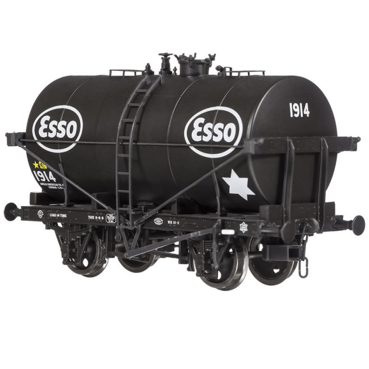 Dapol 4F - 059 - 004 14T Tank Wagon Class B Shell Esso Black 1914 - OO Gauge - Phillips Hobbies